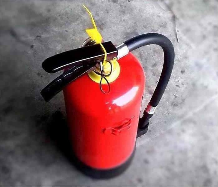 a fire extinguisher is shown